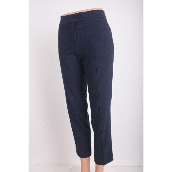 Akris Punto Bergdorf Goodman Womens Tapered Crop Pants Stretch Navy Blue Sz US 4 - Picture 3 of 7